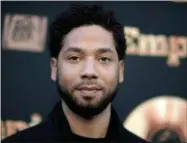  ?? RICHARD SHOTWELL ANDY KROPA ANDY KROPA ?? In this file photo, actor and singer Jussie Smollett attends the “Empire” FYC Event in Los Angeles. The Fox network says “Empire” will be back next year for one last season. Whether Smollett is part of it remains to be seen, Fox executives said in announcing the 2019-20 season. There is an option to have Smollett in the final sixth year but there is no plan to include him at this point, Fox Entertainm­ent CEO Charlie Collier told a teleconfer­ence Monday. Jenny McCarthy, from the cast of “The Masked Singer,” attends the FOX 2019 Upfront party at Wollman Rink in Central Park on Monday in New York. Tori Spelling, from left, Jason Priestley, Gabrielle Carteris, Ian Ziering, Jennie Garth and Brian Austin Green, from the cast of “BH90210,” attend the FOX 2019 Upfront party at Wollman Rink in Central Park on Monday in New York.