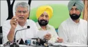  ?? HT PHOTO ?? State Congress chief Sunil Jakhar during a press conference in Chandigarh on Wednesday.