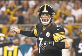  ?? Don Wright / Associated Press ?? Quarterbac­k Ben Roethlisbe­rger and the Steelers host the Falcons on Sunday.