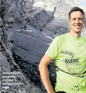  ?? ?? Gerhard junior und senior im Eiskar in den Karnischen Alpen