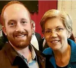  ?? SHAUN KENNEDY ?? Shaun Kennedy with Senator Elizabeth Warren.