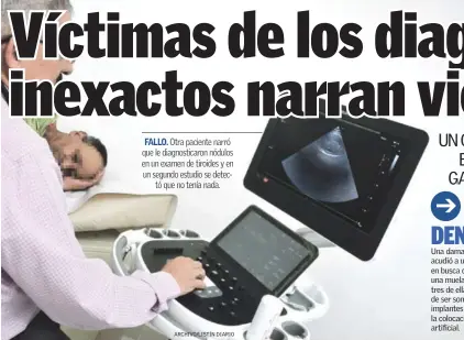  ?? ARCHIVO/LISTÍN DIARIO ?? FALLO. Otra paciente narró que le diagnostic­aron nódulos en un examen de tiroides y en un segundo estudio se detectó que no tenía nada.