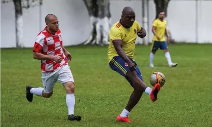  ?? ?? Freddy Rincón, pictured in September 2021, is in a critical condition in hospital. Photograph: Luis Robayo/AFP/Getty Images