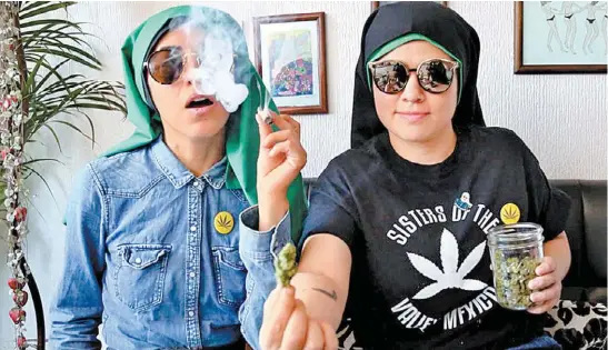  ?? ARIEL OJEDA ?? Desde hace cuatro años, las hermanas Camilla y Luna se han dedicado a promover el uso medicinal de la cannabis.