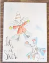  ?? SALLY COLE/THE GUARDIAN ?? A little girl and a robot making snow angels is one of the first holiday images that Arlene Giddings created. The artist lives in Summerside.