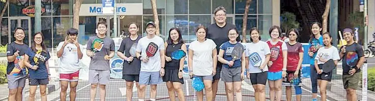  ?? *Photo from the FB page of Toby’s Sports. ?? Almost 70 new players turned up to play pickleball on the streets of BGC which was converted into temporary courts for the budding picklers by Toby’s Sports. Coach Mark Casal conducted the clinics.