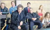  ?? Scott Kramer Salome Production­s ?? AL PACINO, center, Barry Navidi, seated, right, and Jessica Chastain, standing, right, in “Wilde Salome.”