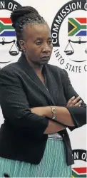  ?? /THULANI MBELE ?? Lulama Mokhobo appeared at the Zondo commission.