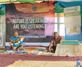  ?? Photo: Ministry of Forestry ?? Minister for Forestry, Osea Naiqamu (left) with Tilivalevu Chief Taukei Tabanivono during the launching of the project.