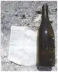  ??  ?? The bottle was discovered along the high tide line on a beach in the Berry Islands