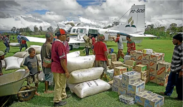  ??  ?? Utility aircraft are often used to deliver aid around the world.