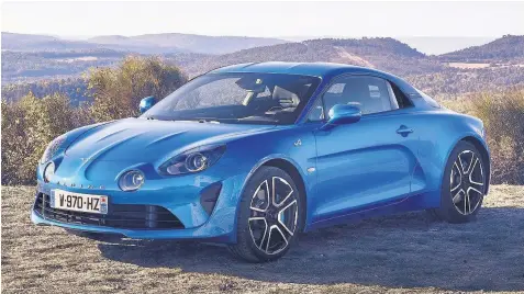  ??  ?? The A110 Premiere Edition is powered by a turbocharg­ed, 1.8-litre, four-cylinder petrol engine, which develops 252bhp