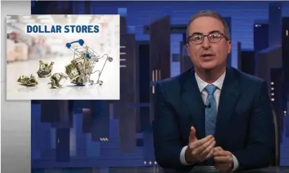  ?? ?? John Oliver on dollar stores: ‘If you think it can be bad shopping at a dollar store, it is nothing compared to what it’s like working there.’ Photograph: YouTube