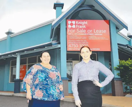  ?? Picture: SHAE BEPLATE ?? DEAL DONE: St Vincent de Paul’s Jenny Manganaro with Knight Frank agent Renee Nicol at the Kirwan premises.