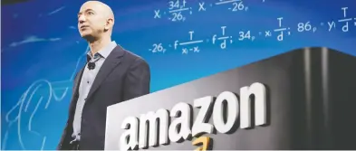  ?? JASON REDMOND / REUTERS FILES ?? “I don't think (Jeff Bezos) wants to spend the next 12 months of his life in a Senate panel room,” one observer says of the Amazon founder's choice to step aside. “He'll be at the Cannes Film Festival when all of that is happening.”