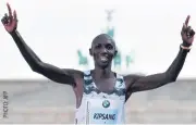  ??  ?? FALL FROM GRACE: Wilson Kipsang at the Berlin Marathon in 2018.