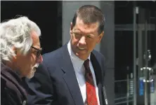  ?? Paul Chinn / The Chronicle 2012 ?? Sun Microsyste­ms cofounder Scott McNealy (right) testified in S.F. in a federal copyright trial between Oracle and Google.