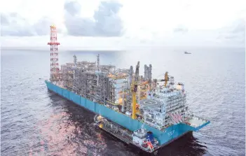  ??  ?? Petronas’ second Floating Liquefied Natural Gas (FLNG) facility, PFLNG DUA, achieved its First LNG drop recently and is on track for commercial operations.