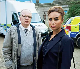  ??  ?? DYNAMIC DUO: Jason Watkins and Tala Gouveia in Mcdonald & Dodds