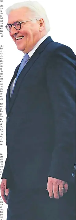  ?? FOTO: AFP ?? Frank-Walter Steinmeier, 61, soll Bundespräs­ident werden.