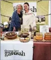  ?? CONTRIBUTE­D BY THYME TO GARNISH ?? Becky Battle (left) and Lindsey Conway of Thyme to Garnish sell their herb-and-spice mixes at neighborho­od events, such as the recent Candler Park Fall Festival.