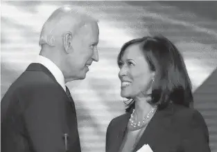  ?? Getty Images ?? Democratic president candidate Joe Biden selected California Sen. Kamala Harris as his running mate.