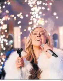 ?? EFE ?? La cantante Mariah Carey en la Nochevieja de 2018.