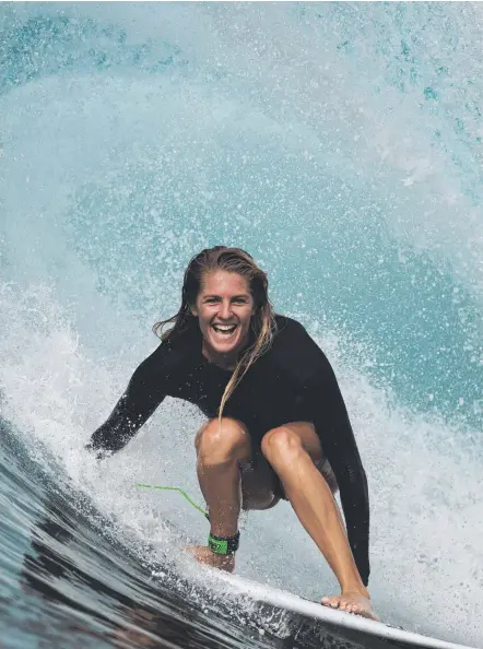  ?? Picture: CHRIS GURNEY ?? Stephanie Gilmore is not even dreaming of a seventh world surfing crown.