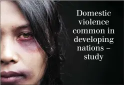 ?? PICTURE: YOUTUBE ?? There is a need for an internatio­nal domestic violence prevention policy, say the World Health Organisati­on and researcher­s.
