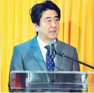  ??  ?? Prime Minister of Japan, Shinzo Abe.