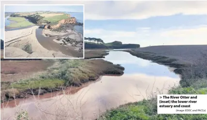  ?? (Image: EDDC and PACCo) ?? The River Otter and (inset) the lower river estuary and coast