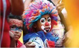  ?? Photograph: Valery Sharifulin/TASS ?? A carnival in Caracas, Venezuela: ‘Let kids of any age play safely and freely with makeup, turning their faces into whatever temporary pictures they like.’