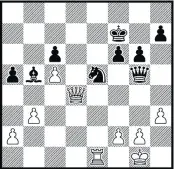  ??  ?? Puzzle B: White has just played 1.Qd4 What should Black play?