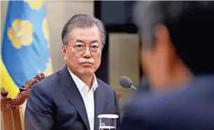  ?? AP FILE ?? South Korean President Moon Jae-in, a known dog lover, is among a growing number of South Koreans who live with dogs at home as pets.