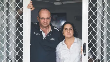  ?? HEART SANK: Keith and Louise Mackay had three cars stolen from their Mount Louisa home. Picture: EVAN MORGAN ??