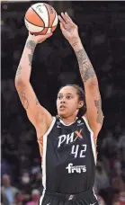  ?? JOE CAMPOREALE/USA TODAY SPORTS ?? Mercury center Brittney Griner is being detained in Russia.