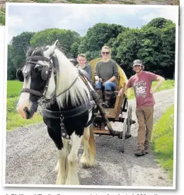  ?? MIKE BISHOP ?? Phill and Emily Gregson training for their 1,000-mile journey by horse and cart