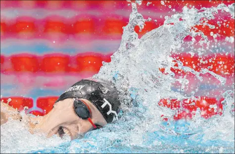  ?? Martin Meissner The Associated Press ?? American Katie Ledecky took second in the 400 freestyle, a bit of a surprise at the Tokyo Games.