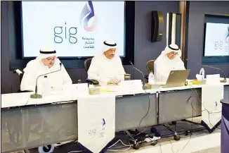  ??  ?? Khalid Al-Hasan (left), Group CEO speaking during the General Assembly