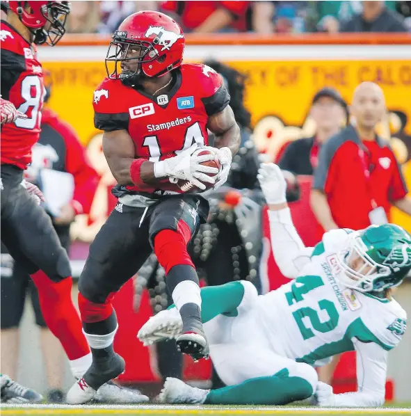  ?? — THE CANADIAN PRESS FILES ?? Calgary Stampeders returner Roy Finch has returned to the team after serving a two-game suspension for testing positive for a banned substance.