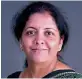  ??  ?? Nirmala Sitharaman