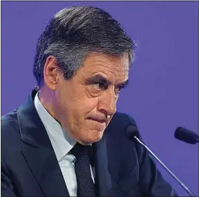  ??  ?? François Fillon a lancé une riposte contre les frondeurs de la droite.