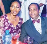  ??  ?? Former Governor of Cross River State, Mr. Donald Duke and his wife Onari who is a director of the bank
