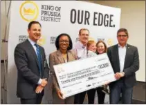 ?? SUBMITTED PHOTO ?? King of Prussia District presented a donation of $21,000 Tuesday to Children’s Hospital of Philadelph­ia’s (CHOP) King of Prussia Specialty Care & Surgery Center. Donations from this year’s dineKOP Restaurant Week and KOP Shops for CHOP were combined...