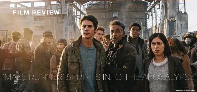  ?? Twentieth Century Fox ?? Thomas Brodie-Sangster and Giancarlo Esposito, center, star in "The Maze Runner: The Death Cure."