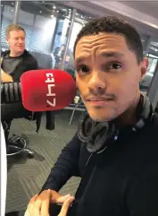  ?? PICTURE: SUPPLIED ?? A SERIOUS MOMENT: Daily Show host Trevor Noah in the 947 studio on Tuesday. The comedian is in the country, for comedy shows in Joburg and Durban.