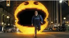  ?? SONY PICTURES ?? Josh Gad on the run from a Pac-Man turned bad in the high-concept, low-comedy filmed last summer on the streets of Toronto.