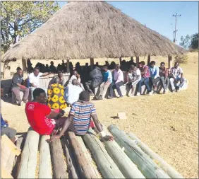  ?? Picture by Abel Zhakata ?? Some of the villagers who thronged Chief Zimunya's court to hear the ‘talking' cow case.