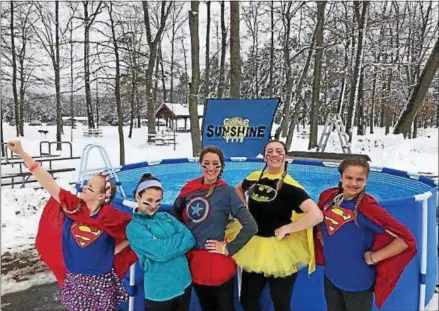  ?? SUBMITTED PHOTO ?? Dozens of participan­ts took part in the Polar Dip at Verona Beach State Park on Saturday, March 3, 2018, to raise money for Camp Sunshine.