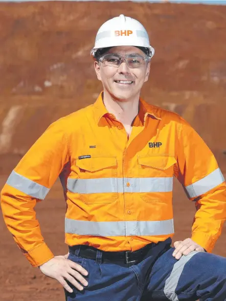  ??  ?? BHP boss Mike Henry’s annual pay has more than doubled for the 2020-21 financial year. Picture: The Australian